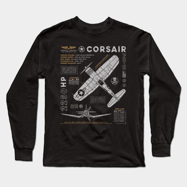 F4U Corsair Long Sleeve T-Shirt by 909 Apparel